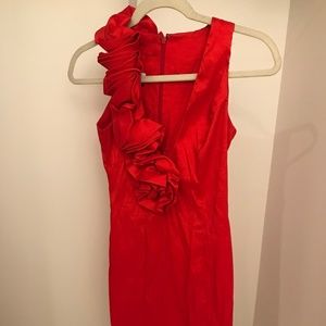 Cache Size 2 red cocktail dress